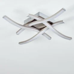 Plafonnier Letala LED Nickel mat, 4 lumières