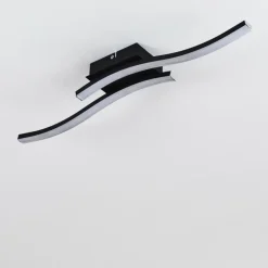 Plafonnier Letala LED Noir, 2 lumières