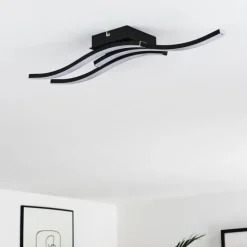 Plafonnier Letala LED Noir, 3 lumières