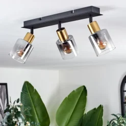 Plafonnier Leteque Noir, 3 lumières