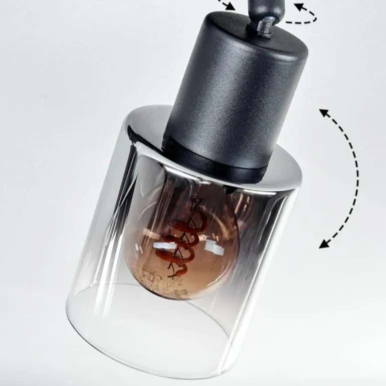 Plafonnier Leteque Noir, 2 lumières