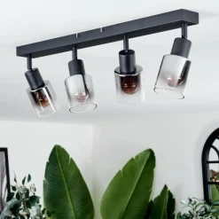 Plafonnier Leteque Noir, 4 lumières