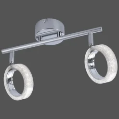 Plafonnier Leuchten Direkt ANGELO LED Chrome, 2 lumières