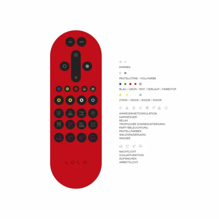 Plafonnier Leuchten Direkt LOLA-LOTTA LED Acier inoxydable, 2 lumières, Télécommandes, Changeur de couleurs