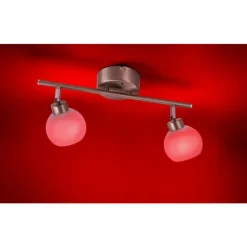 Plafonnier Leuchten Direkt LOLA-LOTTA LED Acier inoxydable, 2 lumières, Télécommandes, Changeur de couleurs