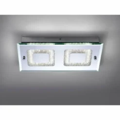 Plafonnier Leuchten Direkt LISA LED Chrome, 2 lumières