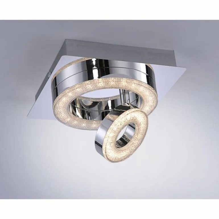Plafonnier Leuchten Direkt TIM LED Chrome, 2 lumières