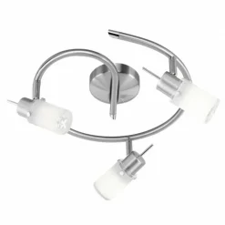 Plafonnier Leuchten Direkt MAX Acier inoxydable, 3 lumières