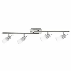 Plafonnier Leuchten Direkt MAX Acier inoxydable, 4 lumières