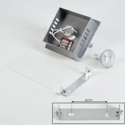 Plafonnier Liestal LED Nickel mat, 1 lumière