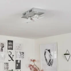 Plafonnier Liestal LED Nickel mat, 2 lumières