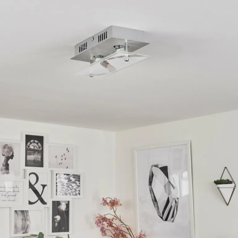Plafonnier Liestal LED Nickel mat, 2 lumières