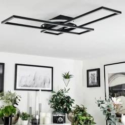 Plafonnier Lillavois LED Noir, 1 lumière, Télécommandes