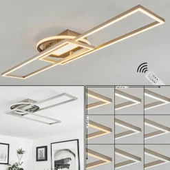 Plafonnier Lillavois LED Nickel mat, 1 lumière, Télécommandes