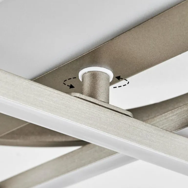 Plafonnier Lillavois LED Nickel mat, 1 lumière, Télécommandes