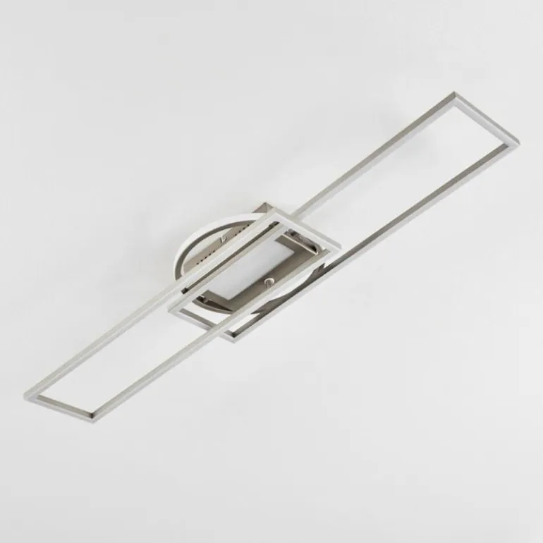 Plafonnier Lillavois LED Nickel mat, 1 lumière, Télécommandes
