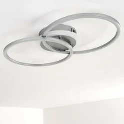Plafonnier Lithgow LED Argenté, 1 lumière