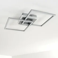 Plafonnier Lithgow LED Argenté, 1 lumière