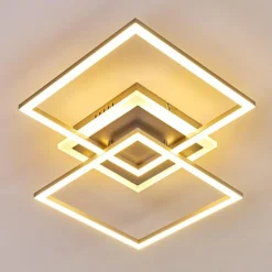 Plafonnier Lithgow LED Argenté, 1 lumière