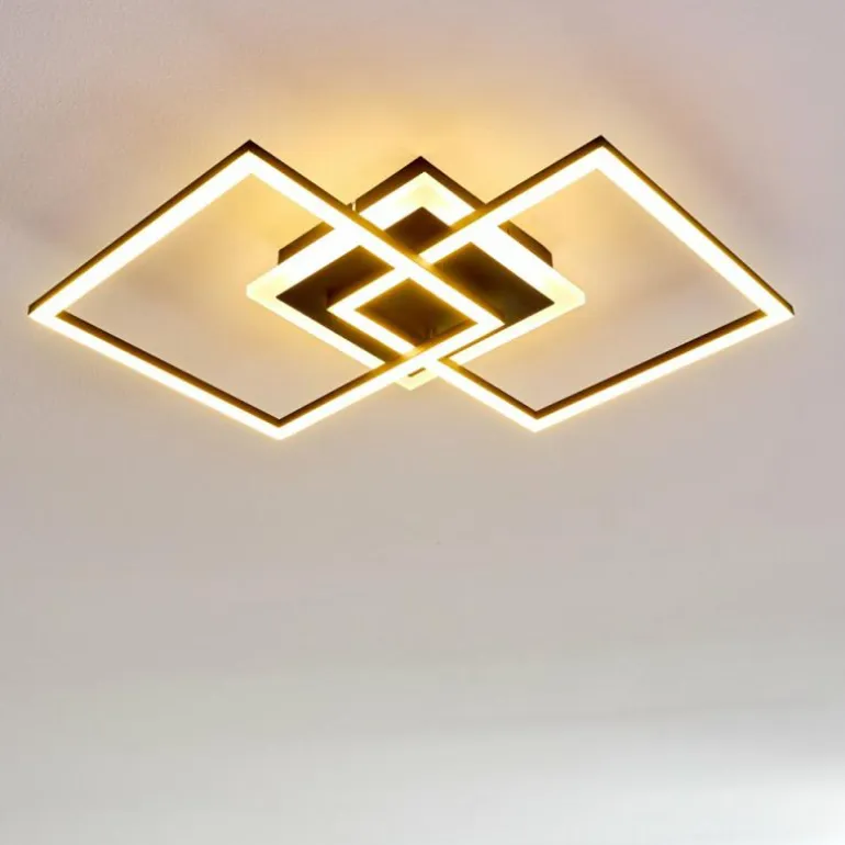 Plafonnier Lithgow LED Noir, 1 lumière
