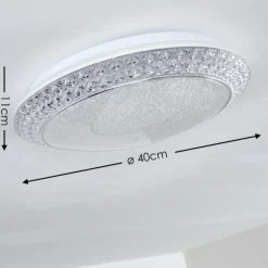 Plafonnier Litto LED Blanc, 1 lumière, Télécommandes