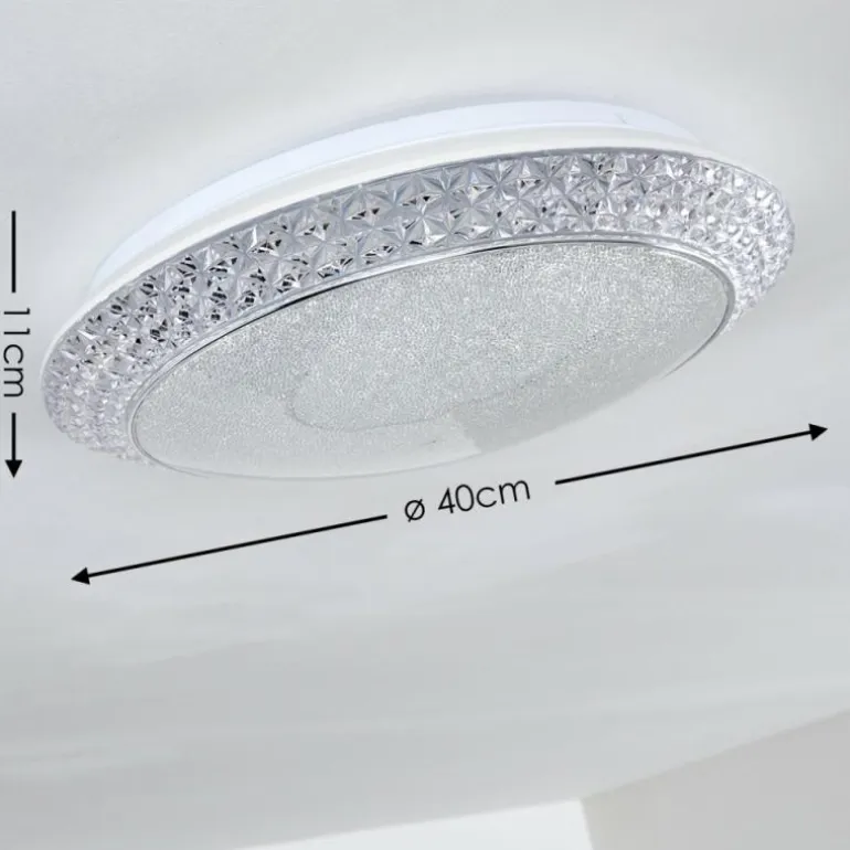 Plafonnier Litto LED Blanc, 1 lumière, Télécommandes