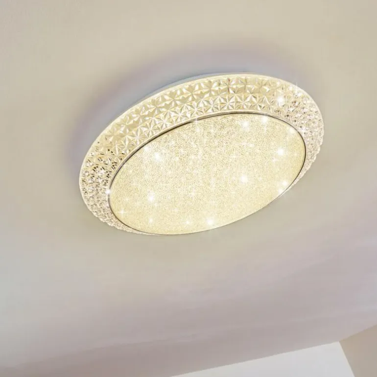 Plafonnier Litto LED Blanc, 1 lumière, Télécommandes