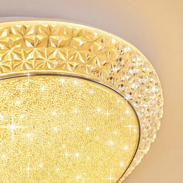 Plafonnier Litto LED Blanc, 1 lumière, Télécommandes