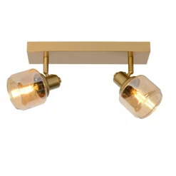 Plafonnier Lucide BJORN Or, Laiton, 2 lumières