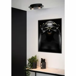 Plafonnier Lucide OKNO Noir, 2 lumières