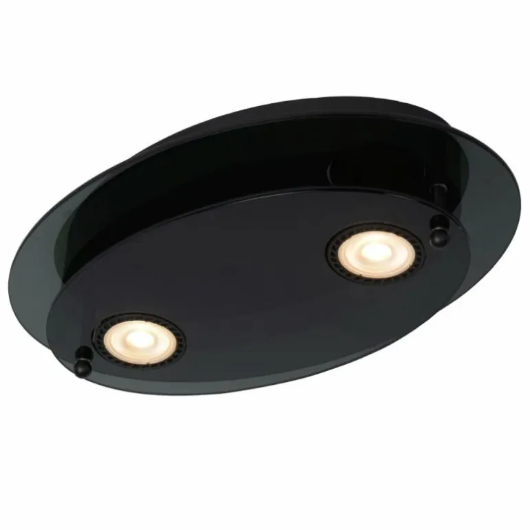 Plafonnier Lucide OKNO Noir, 2 lumières