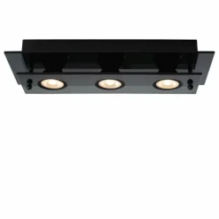 Plafonnier Lucide OKNO Noir, 3 lumières