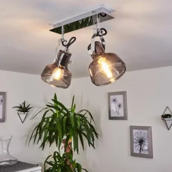 Plafonnier Lulea Chrome, 2 lumières