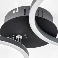 Plafonnier Malanje LED Noir, 2 lumières
