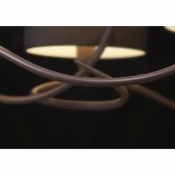 Plafonnier Mantra Loop Nickel mat, 4 lumières