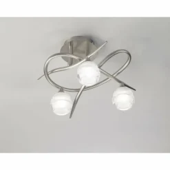 Plafonnier Mantra LOOP Nickel mat, 3 lumières