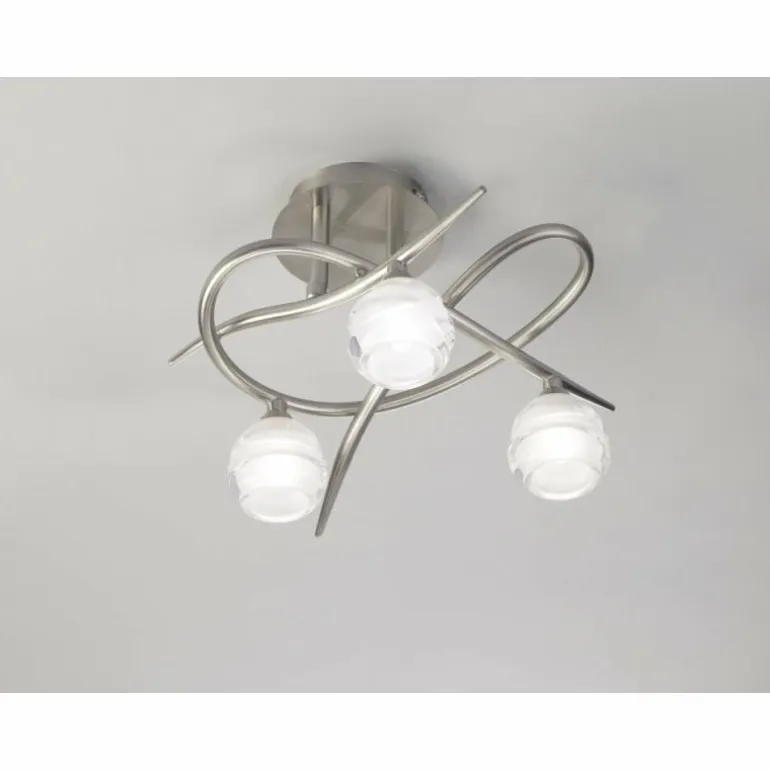 Plafonnier Mantra LOOP Nickel mat, 3 lumières