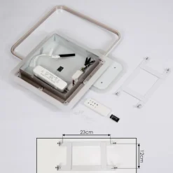 Plafonnier ManzanalesÂ  LED Chrome, 1 lumière, Télécommandes