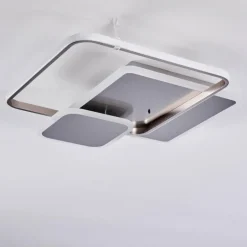Plafonnier ManzanalesÂ  LED Chrome, 1 lumière, Télécommandes
