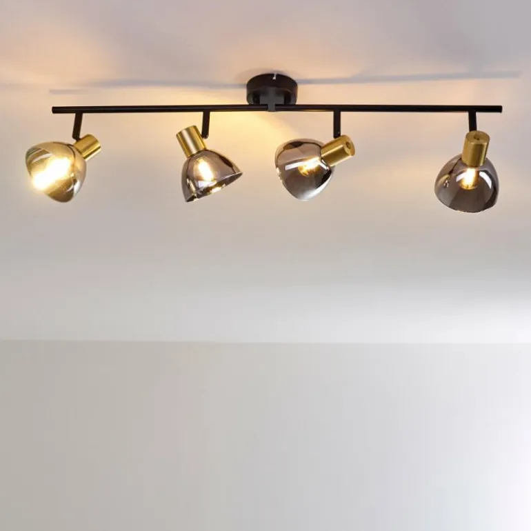Plafonnier Mariefred Noir, 4 lumières