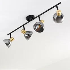 Plafonnier Mariefred Noir, 4 lumières
