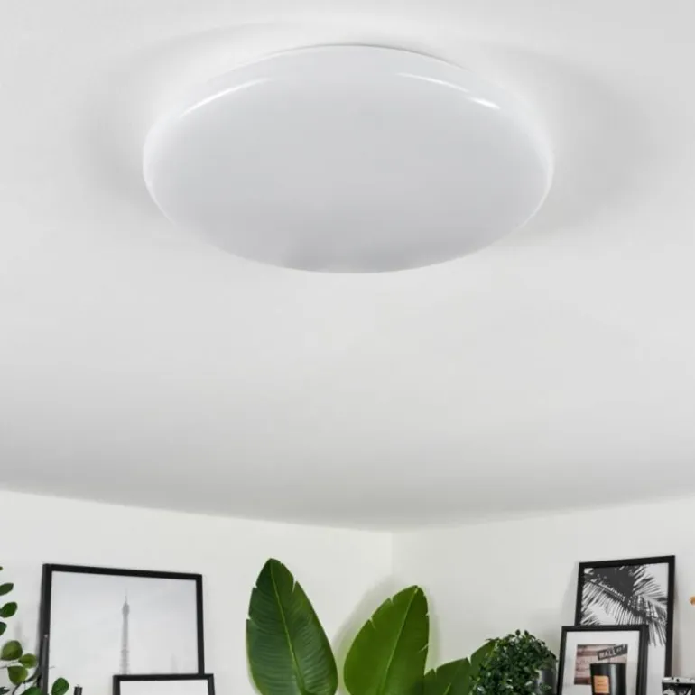 Plafonnier Melres LED Blanc, 1 lumière, Télécommandes