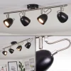 Plafonnier Moesdorf Nickel mat, Noir, 4 lumières