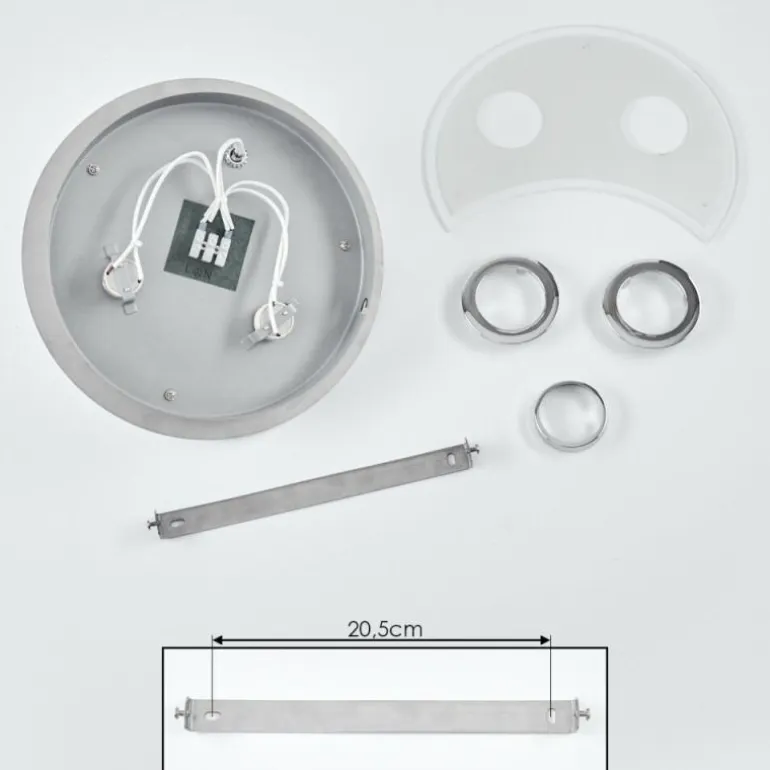 Plafonnier Morges LED Chrome, Blanc, 3 lumières
