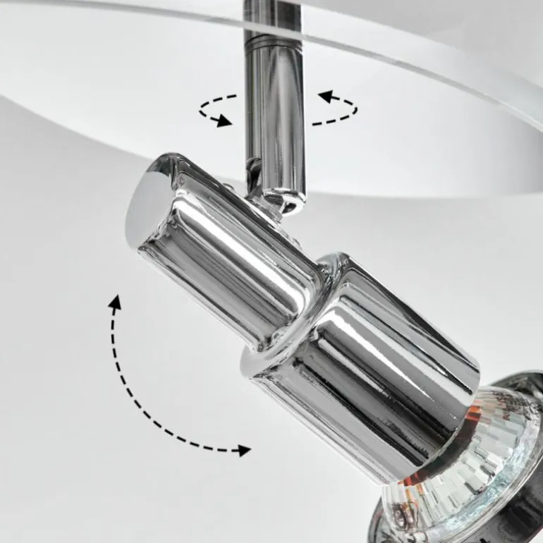 Plafonnier Morges LED Chrome, Blanc, 3 lumières