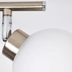 Plafonnier Motala LED Nickel mat, 2 lumières, Télécommandes, Changeur de couleurs