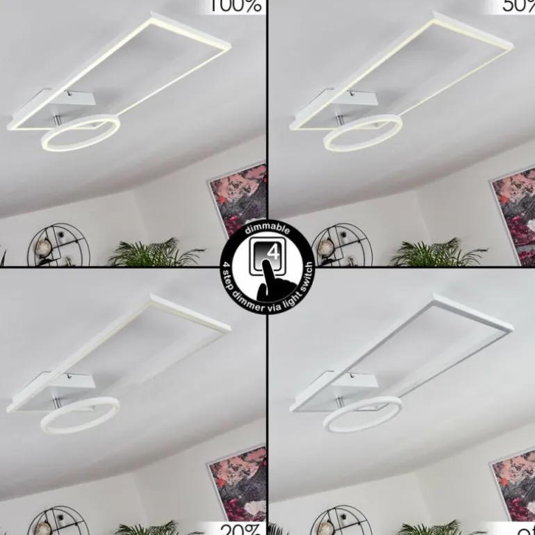 Plafonnier Moya LED Blanc, 1 lumière