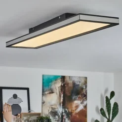 Plafonnier Nabbas LED Noir, 1 lumière, Télécommandes