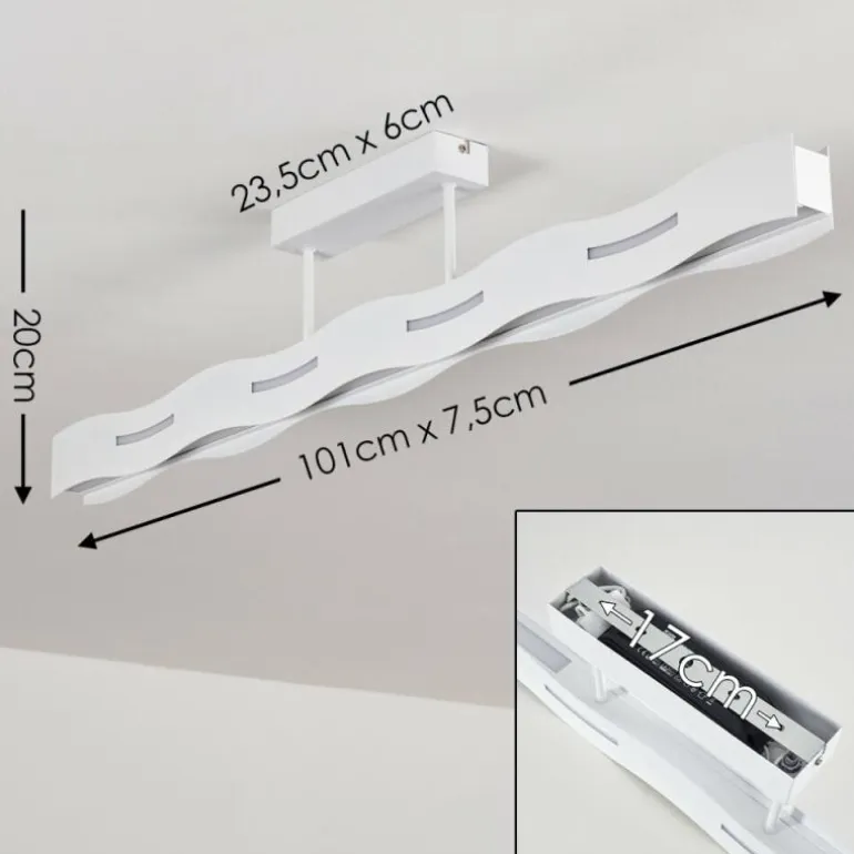 Plafonnier Nagold LED Blanc, 1 lumière