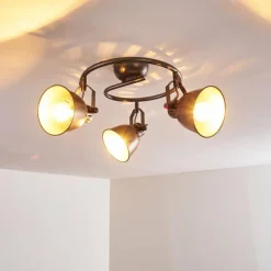 Plafonnier Nanlia Gris, Argenté, 3 lumières